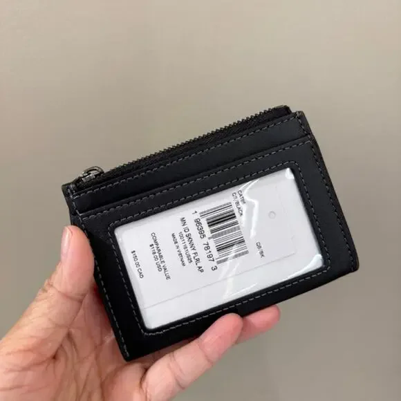 Coach CAT65 Mini Skinny Id Case With Floral Applique - Picture 5 of 5